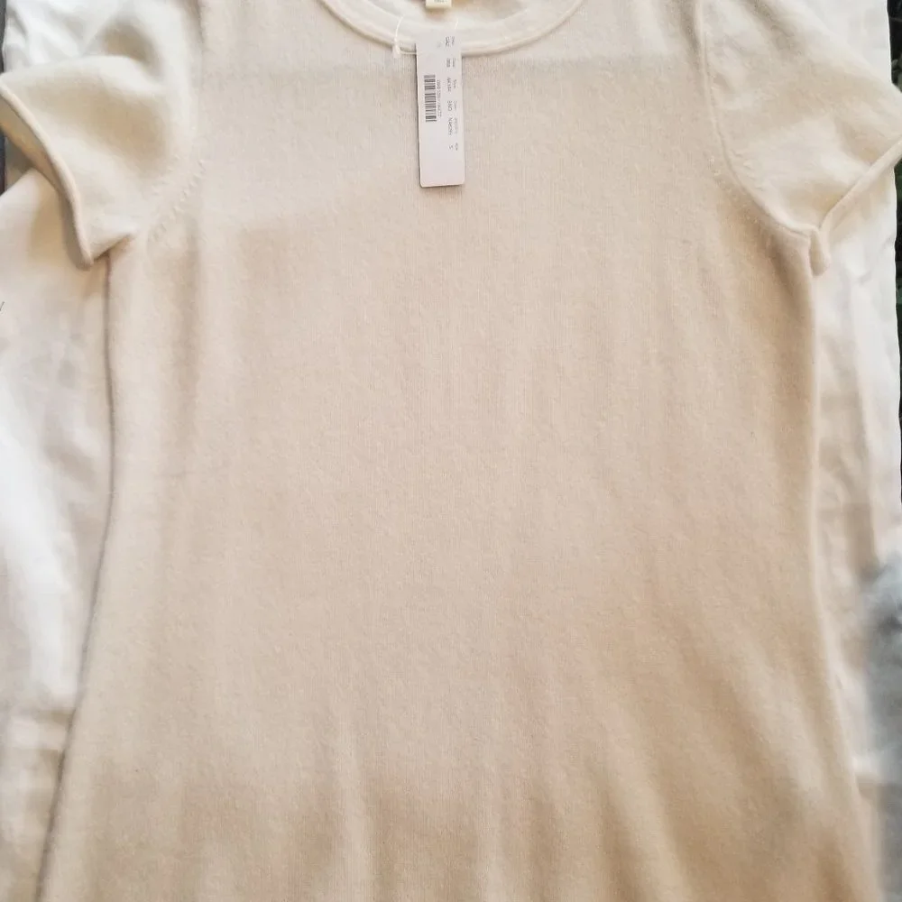 NWT J Crew Cashmere T-shirt in cream / ivory - Picture 4 of 6